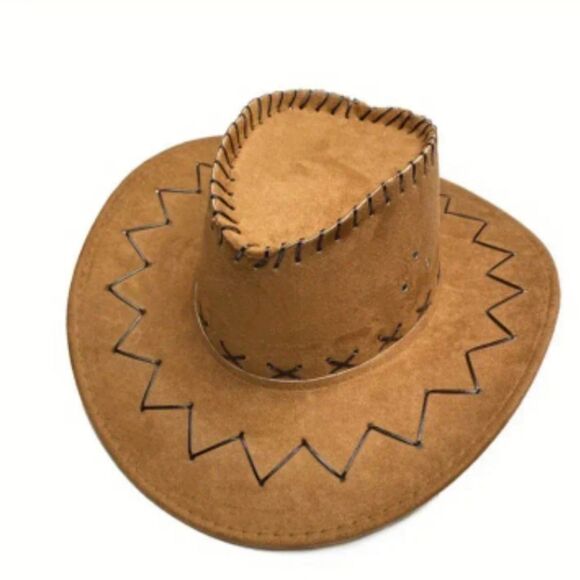 Stylish Light Coffee Cowboy Hat - Picture 1 of 5